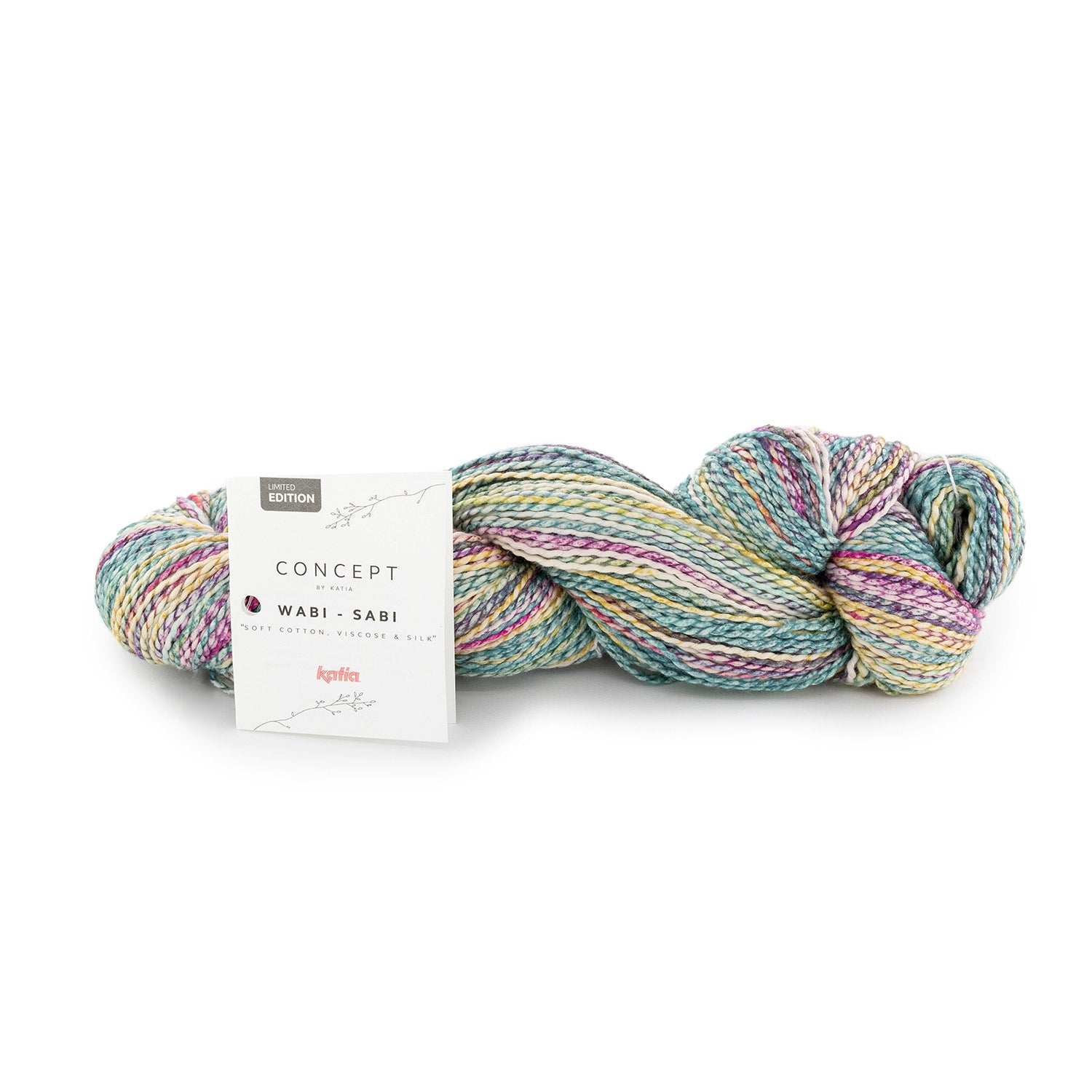 Lana Katia Wabi-Sabi - Hilo Fantasía de Edición Limitada con Textura Ondulada y Estampado Multicolor