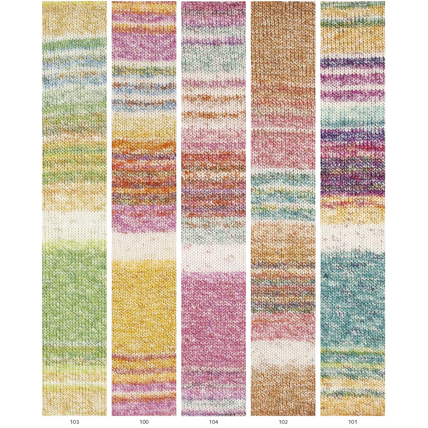 Lana Katia Wabi-Sabi - Hilo Fantasía de Edición Limitada con Textura Ondulada y Estampado Multicolor
