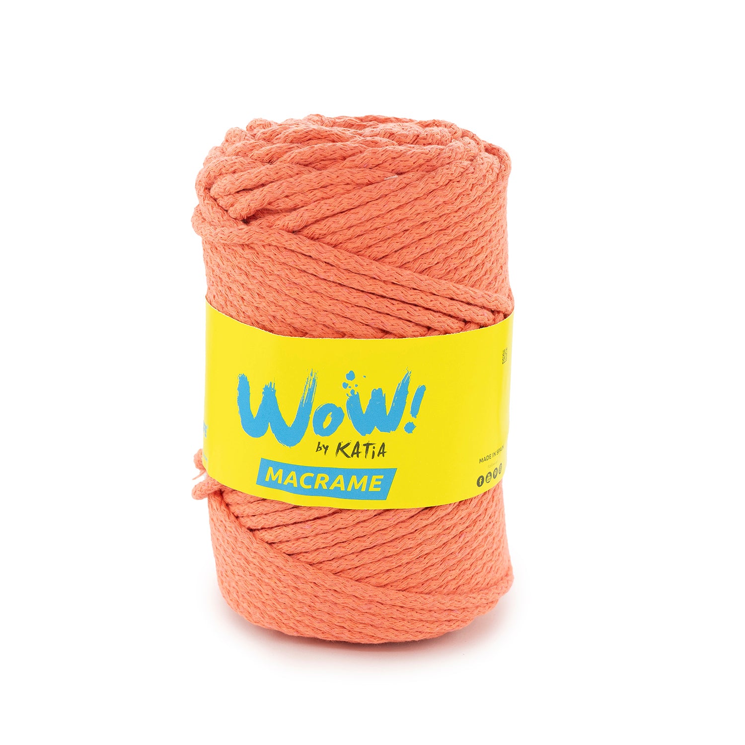 Lana WOW Macramé de Katia - Cuerda de Algodón 100% para Proyectos Creativos