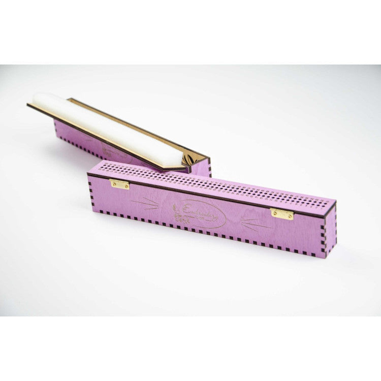 Organizador para Agujas en Base de Madera, LAVENDER con 100 Huecos OG-061