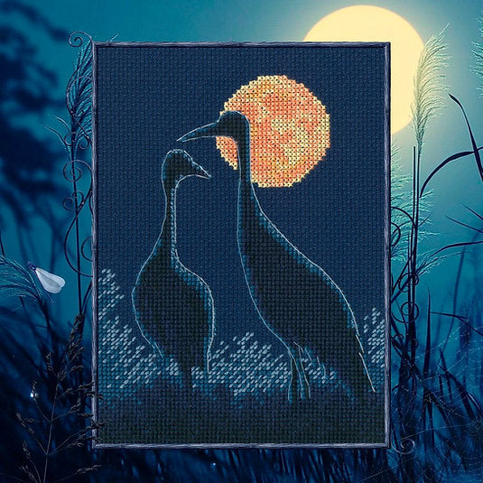 Kit de Punto de Cruz Contado "Full Moon Bird" – RTO M1056