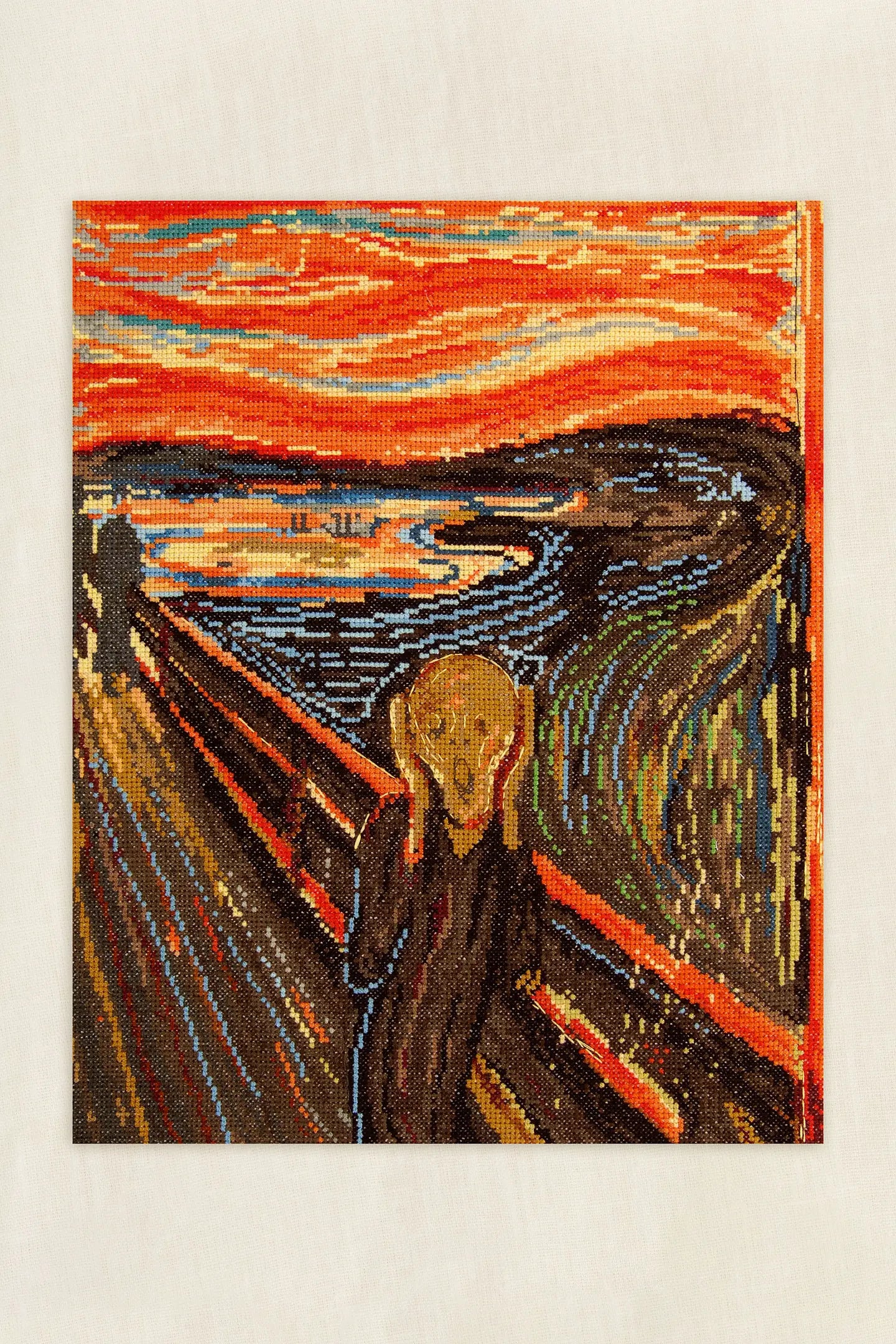 El Grito de Edvard Munch – Kit de Punto de Cruz Avanzado DMC BK1991