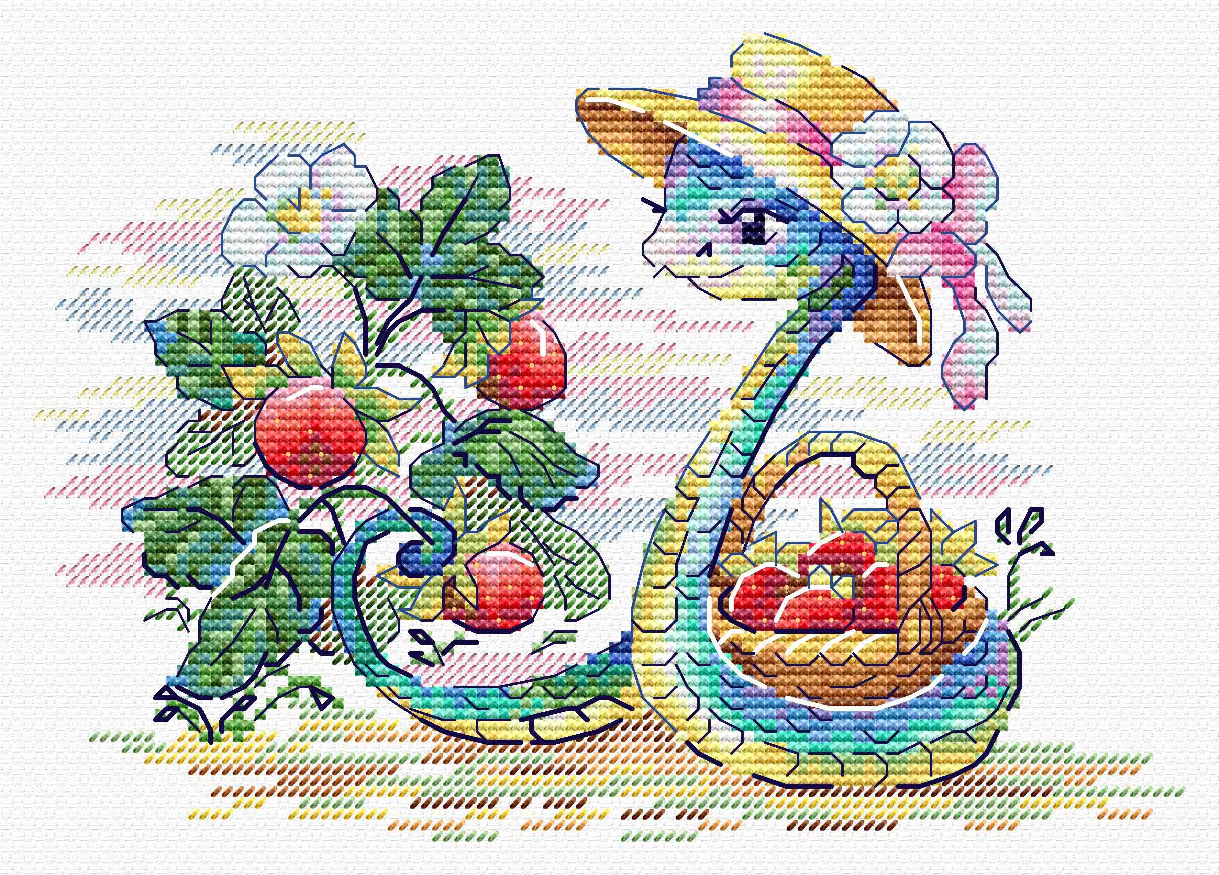 Cross stitch kit "Berry harvest" SM-792 MP Studia