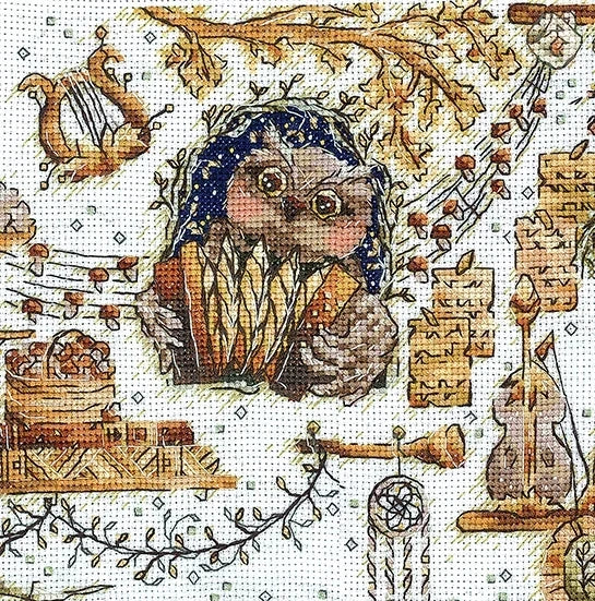 Cross stitch kit "Magical beasts. Owl" SANV-50 Andriana