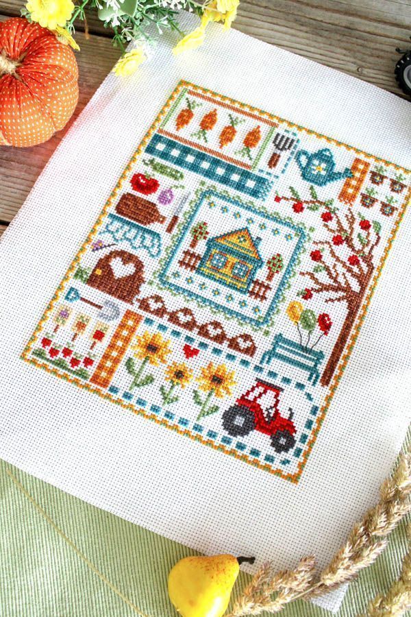 Kreuzstichset „Sampler. In My Favourite Country House“ SNV-846 von MP Studia