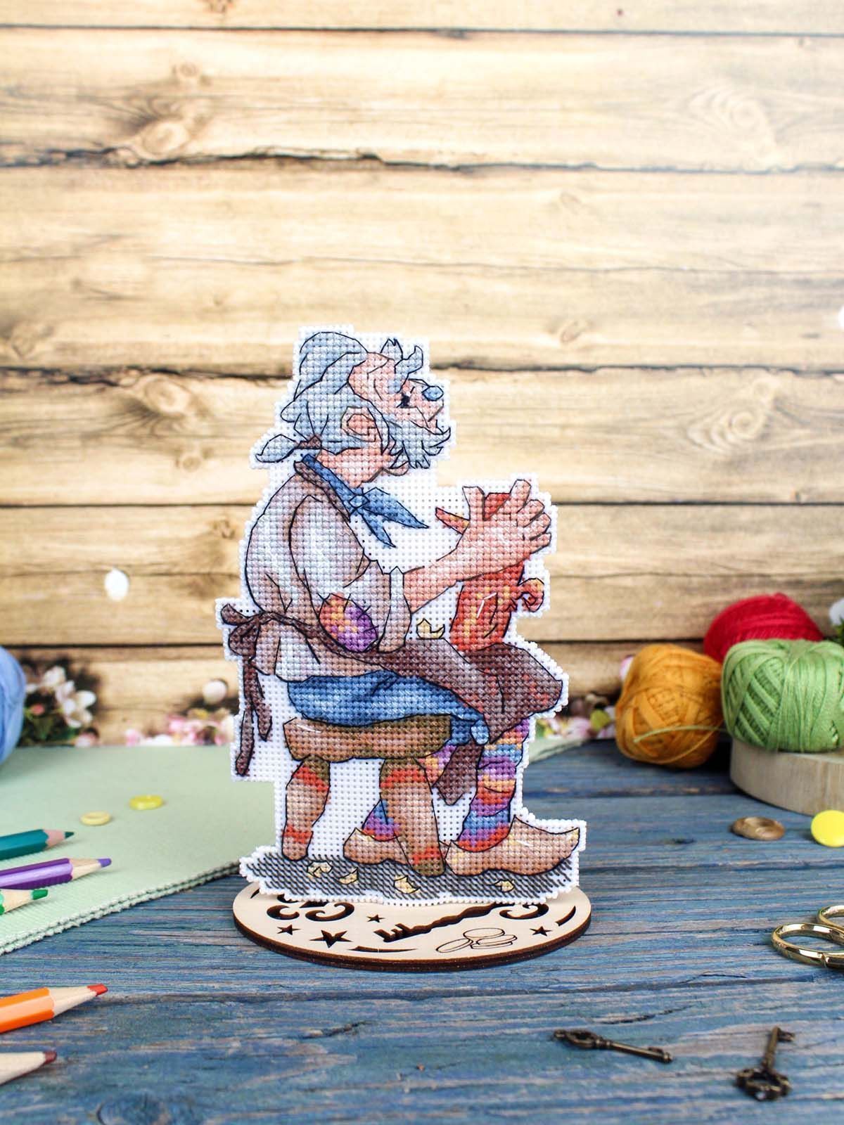 Kit de punto de cruz Papa Carlo SR-1177 de MP Studia - Tela plástico 14 ct