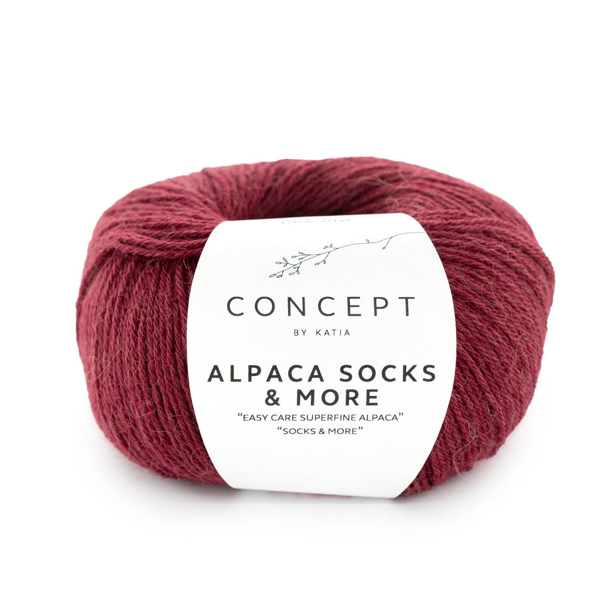 ALPACA SOCKS & MORE de Katia, referencia de color 302 (Rojo frambuesa)