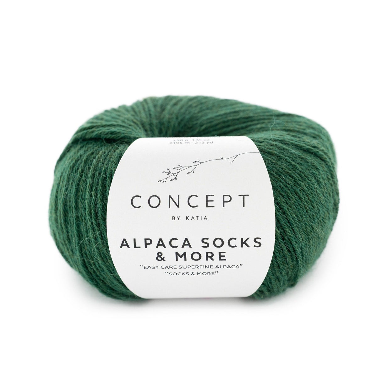 ALPACA SOCKS & MORE de Katia, referencia de color 315 (Verde pino)