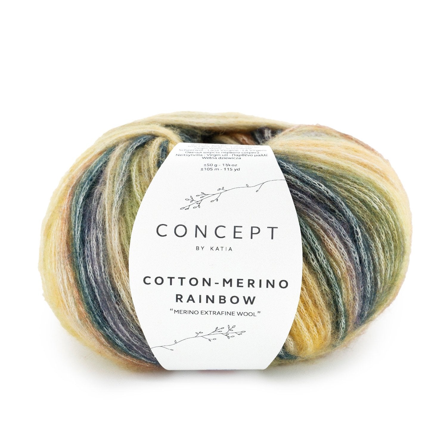 Ovillo Cotton-Merino Rainbow – 70% Algodón 30% Merino Extrafine – 50g