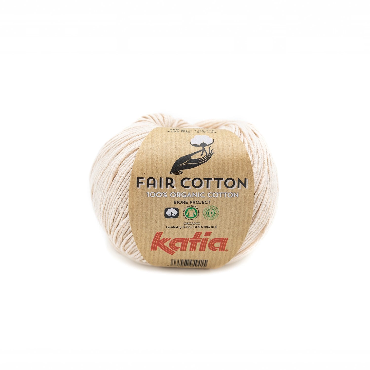 Hilo de algodón orgánico Fair Cotton de Katia - 100% algodón orgánico con certificación GOTS