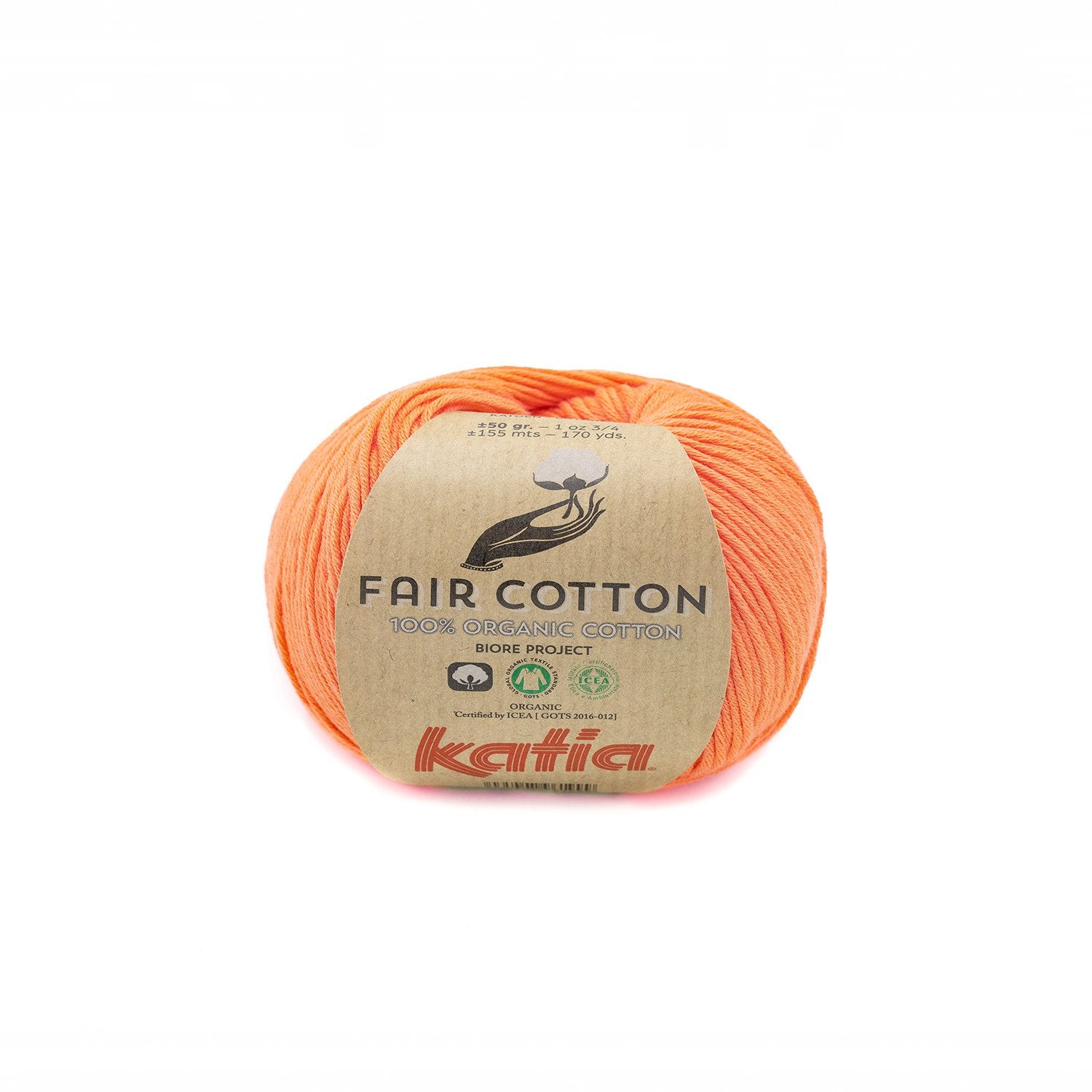 Hilo de algodón orgánico Fair Cotton de Katia - 100% algodón orgánico con certificación GOTS