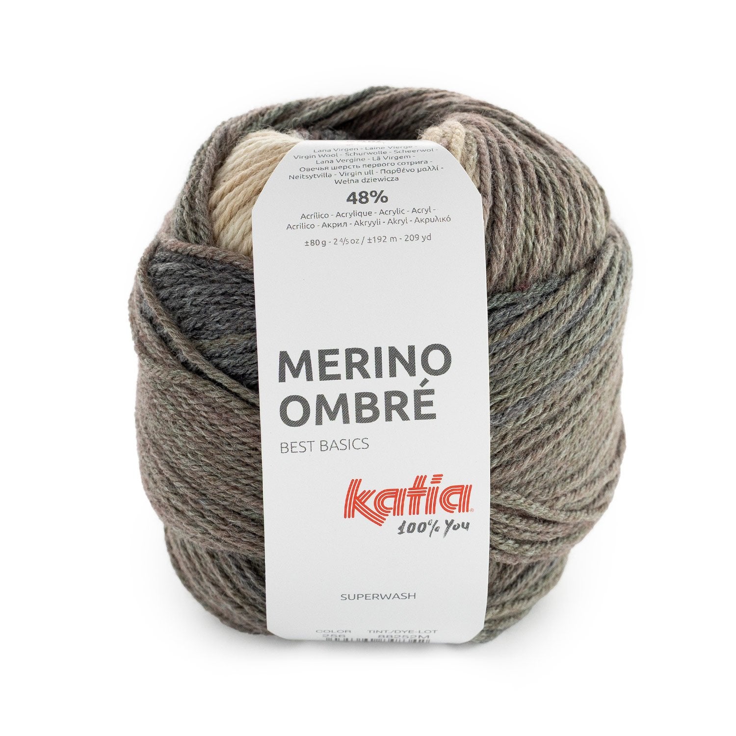 Katia Merino Ombré – Superwash-Wolle mit sanftem Farbverlauf