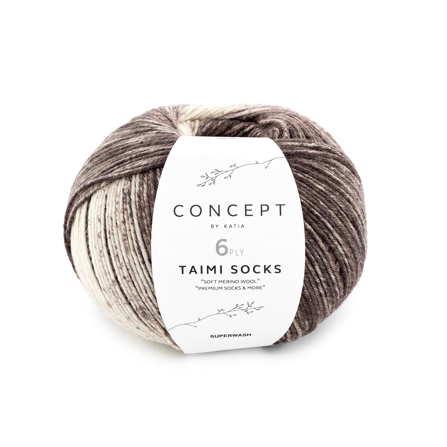 Taimi Socks - Hilo de Lana Merino Superwash para Calcetines y Bufandas