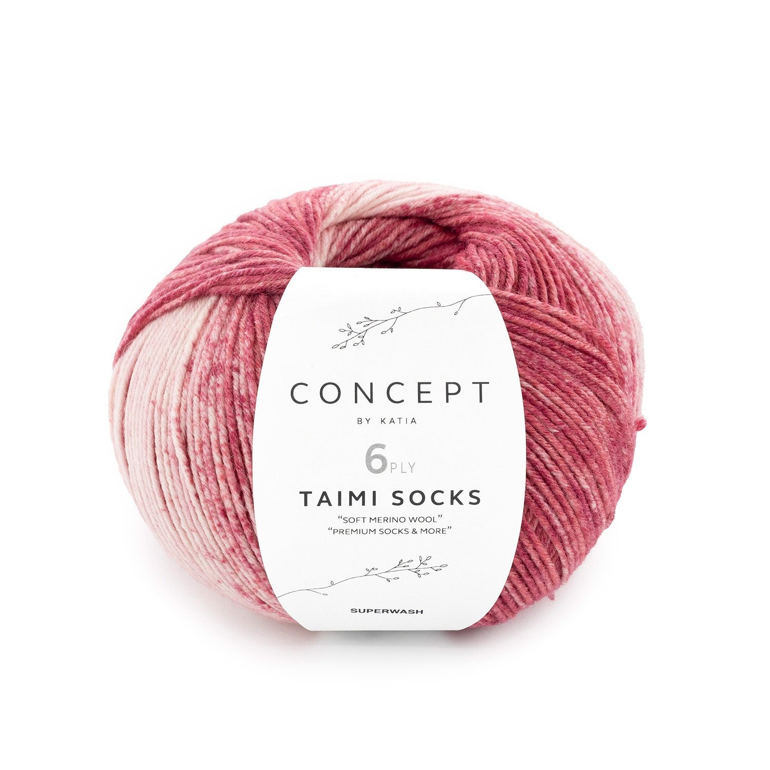 Taimi Socks - Hilo de Lana Merino Superwash para Calcetines y Bufandas