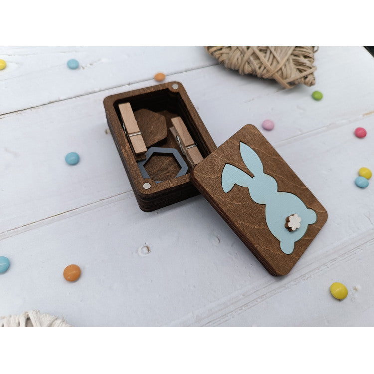 Holzkiste mit Hasenmotiv KF057/31 von Wizardi