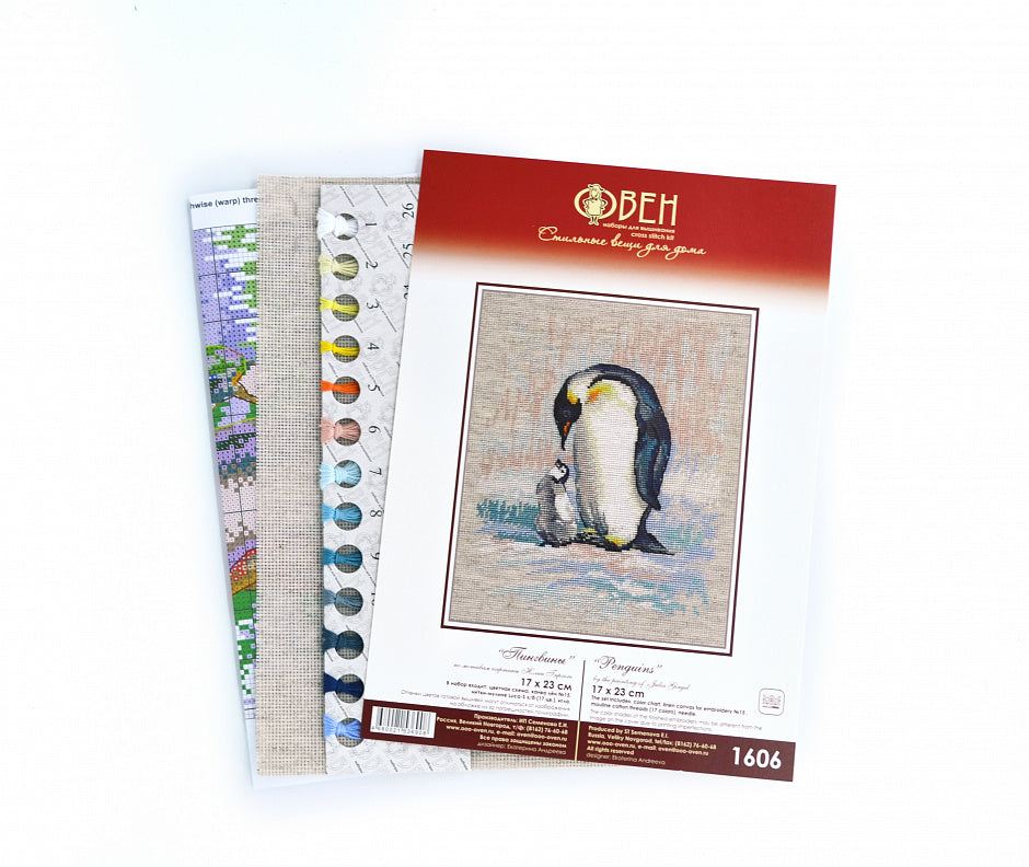 Cross stitch kit "Penguins" 1606 Oven