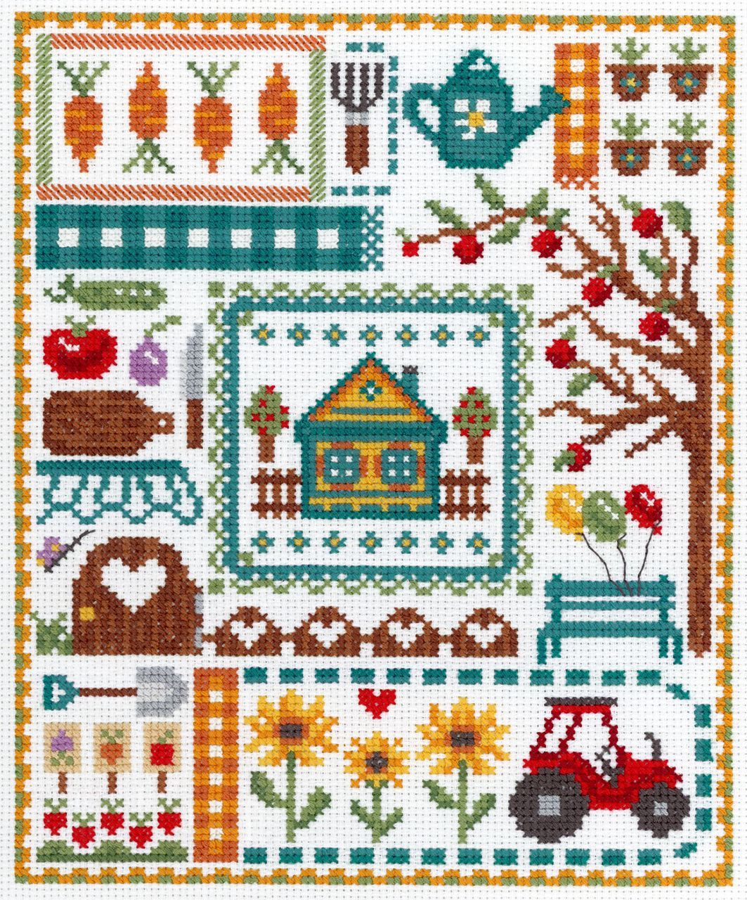 Kreuzstichset „Sampler. In My Favourite Country House“ SNV-846 von MP Studia