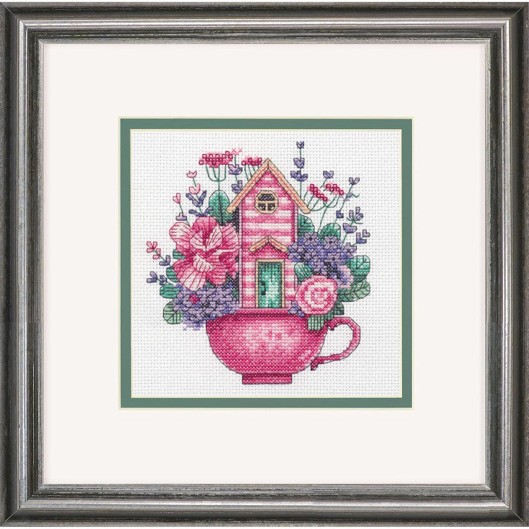 Kit de Punto de Cruz "Teacup House" 70-65232 de Dimensions