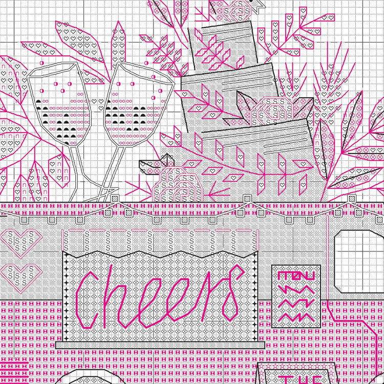 Kit de Punto de Cruz "Wedding Cheers" 70-65233 de Dimensions