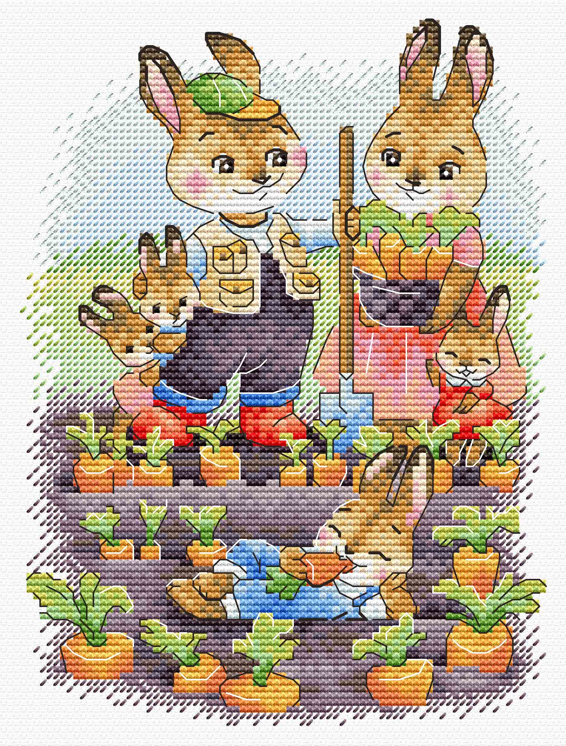 Cross stitch kit "Family garden" SM-768 MP Studia