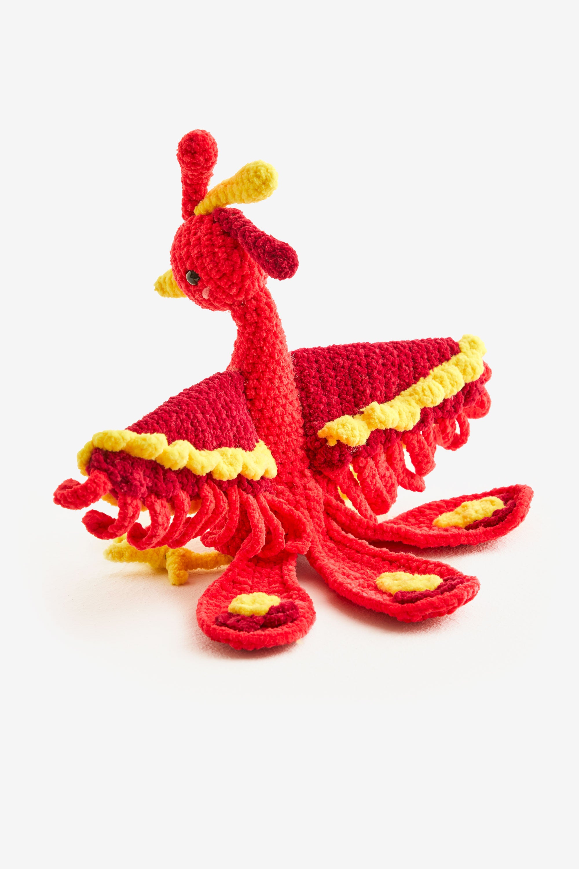 Set de ganchillo amigurumi Pájaro rojo con hilo de algodón y