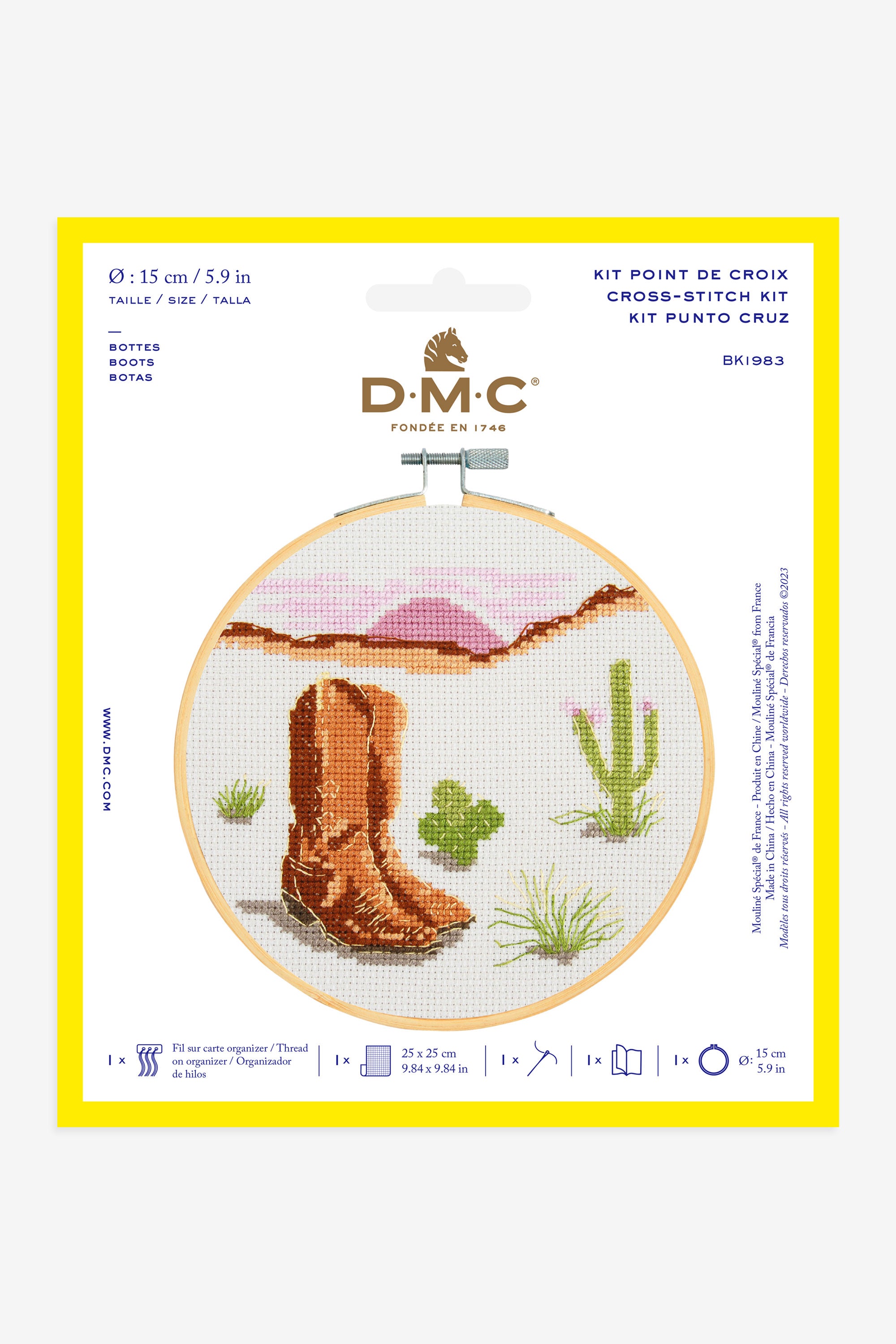 American Dream Boots - DMC Cross Stitch Kit