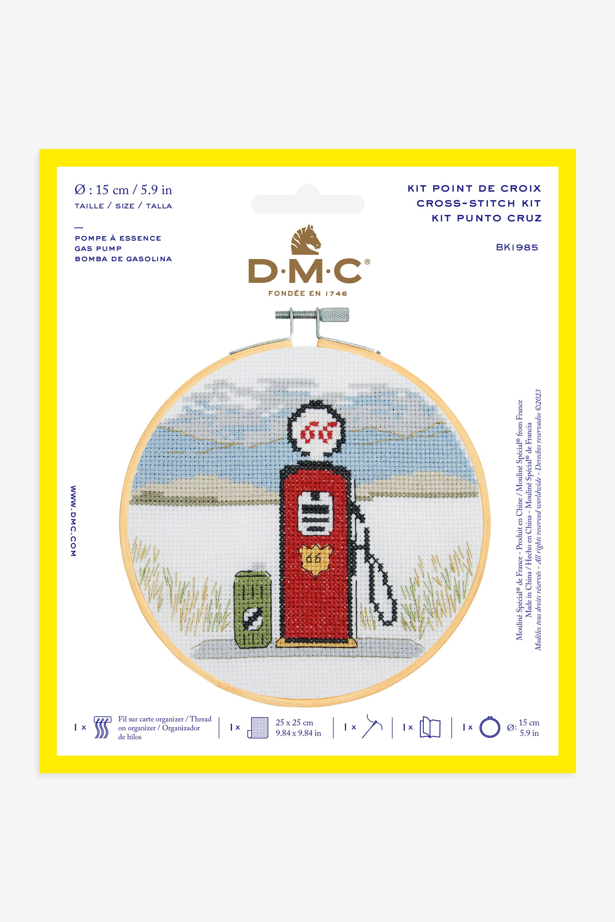 American Gasoline Pump - DMC Cross Stitch Kit