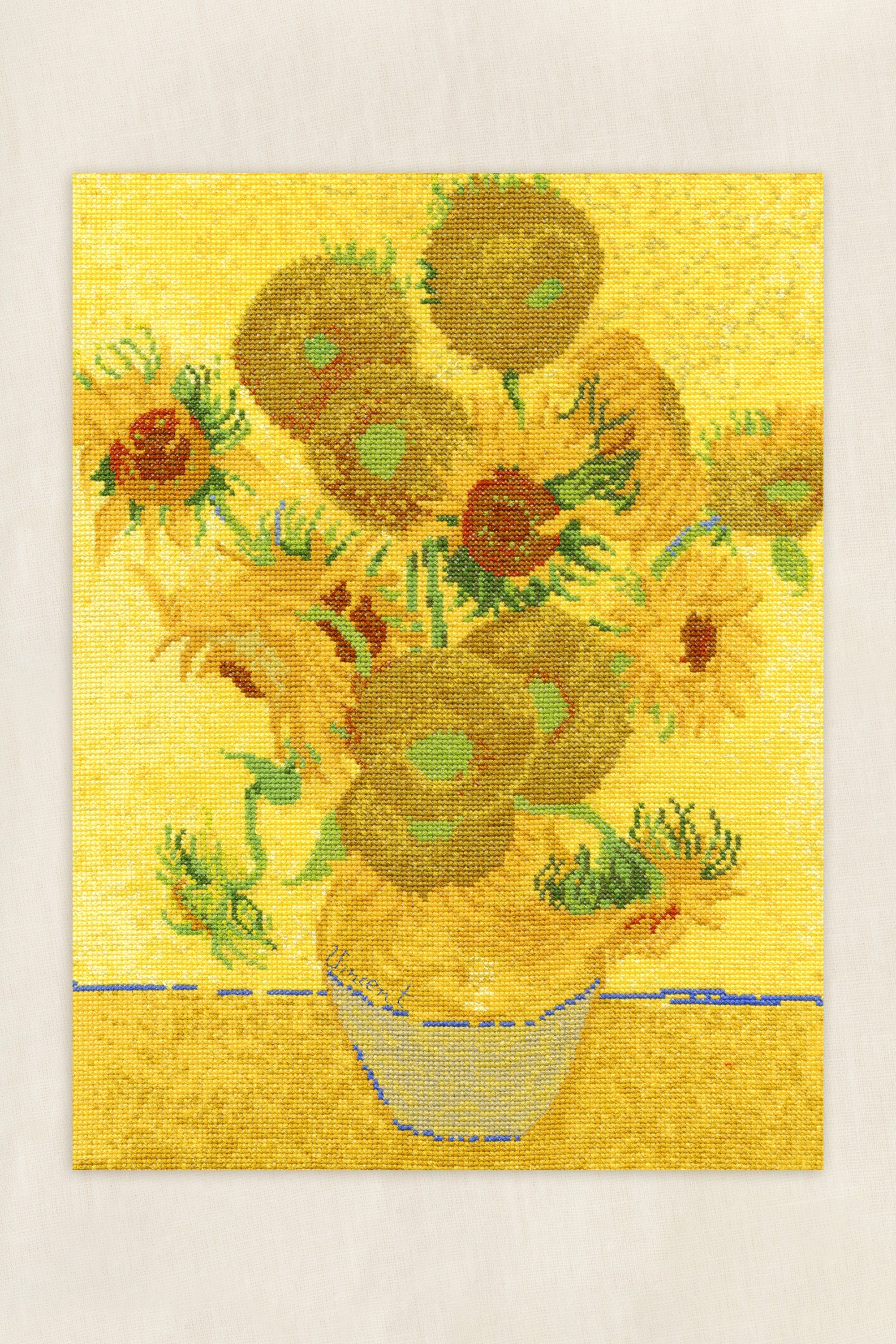 Girasoles de Van Gogh. The National Gallery - Kit de Punto de Cruz Avanzado de DMC