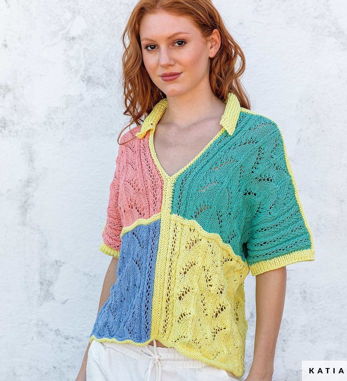 Free Knitting Pattern - Serendipia Polo by Katia