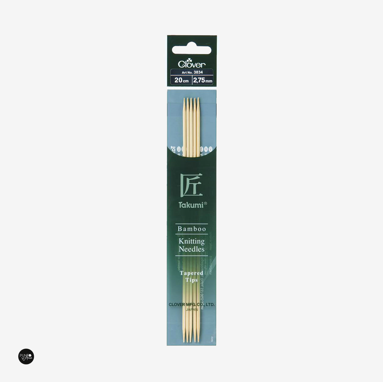 Takumi 20cm Clover Bamboo Double Pointed Knitting Needles | Quality and comfort for your knitting projects