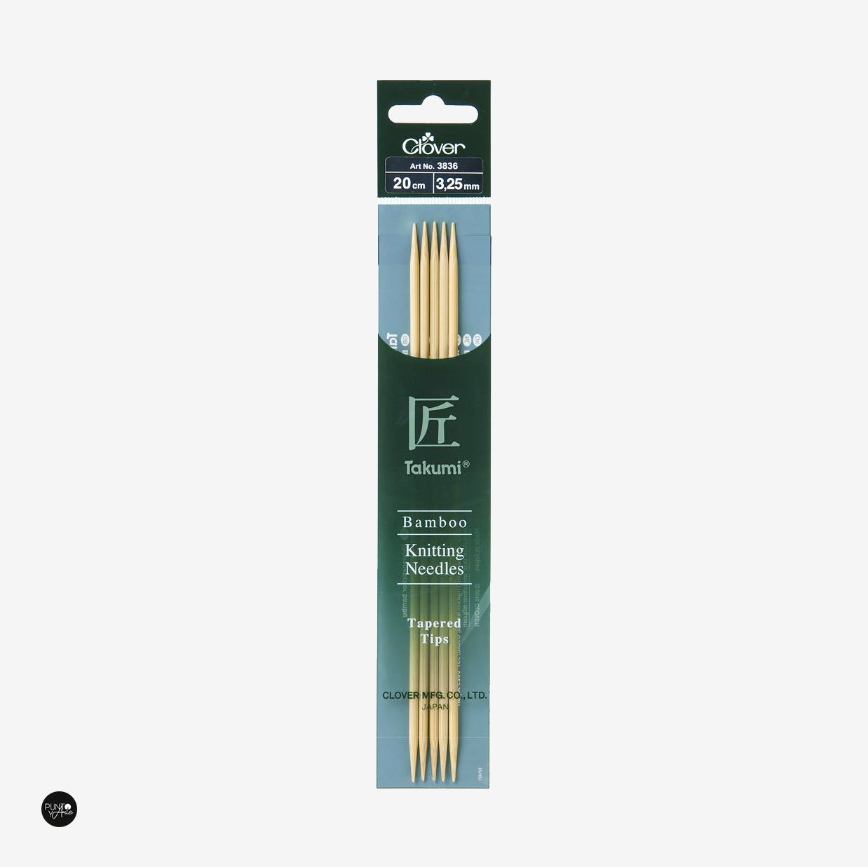 Takumi 20cm Clover Bamboo Double Pointed Knitting Needles | Quality and comfort for your knitting projects