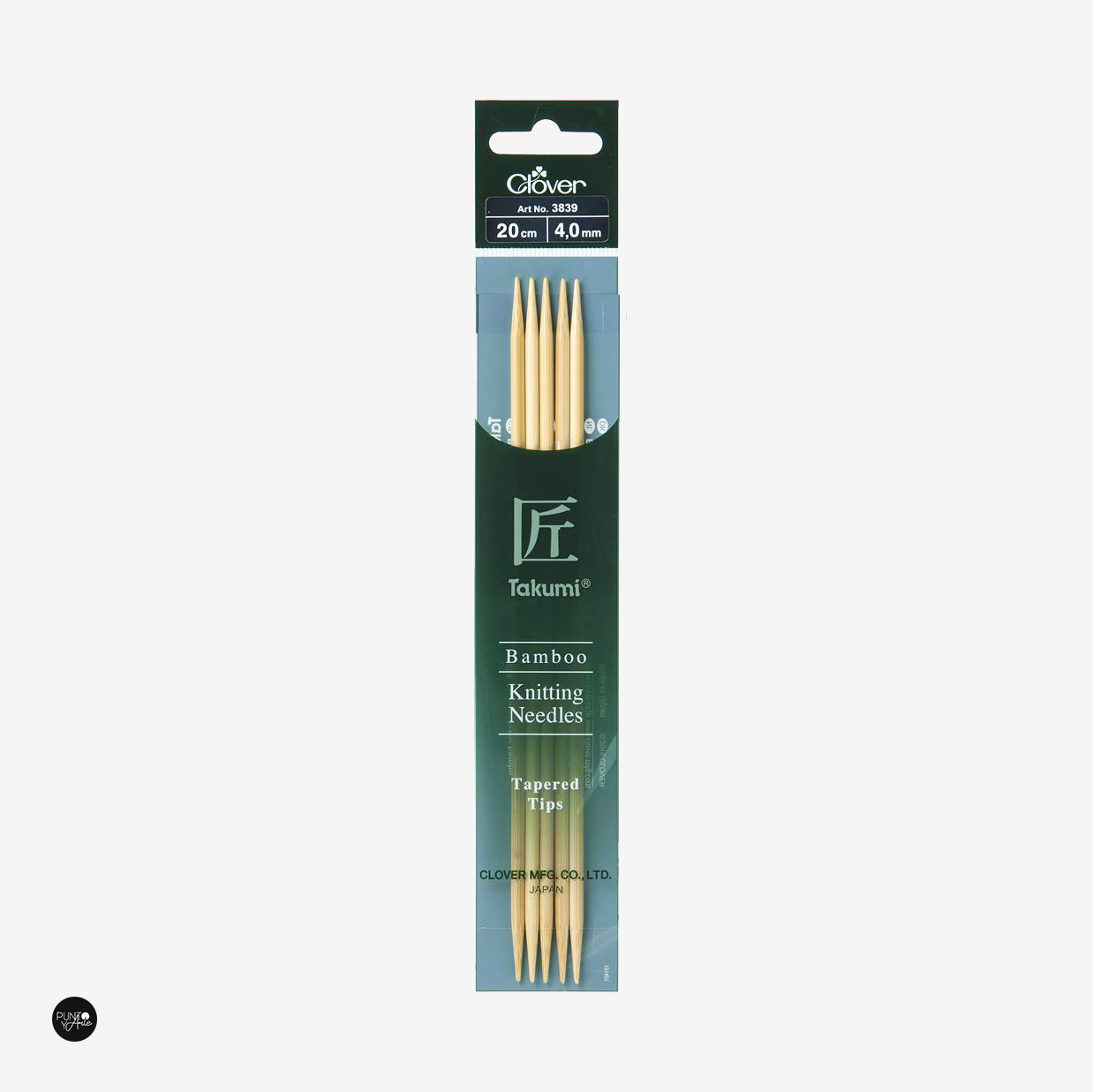 Takumi 20cm Clover Bamboo Double Pointed Knitting Needles | Quality and comfort for your knitting projects