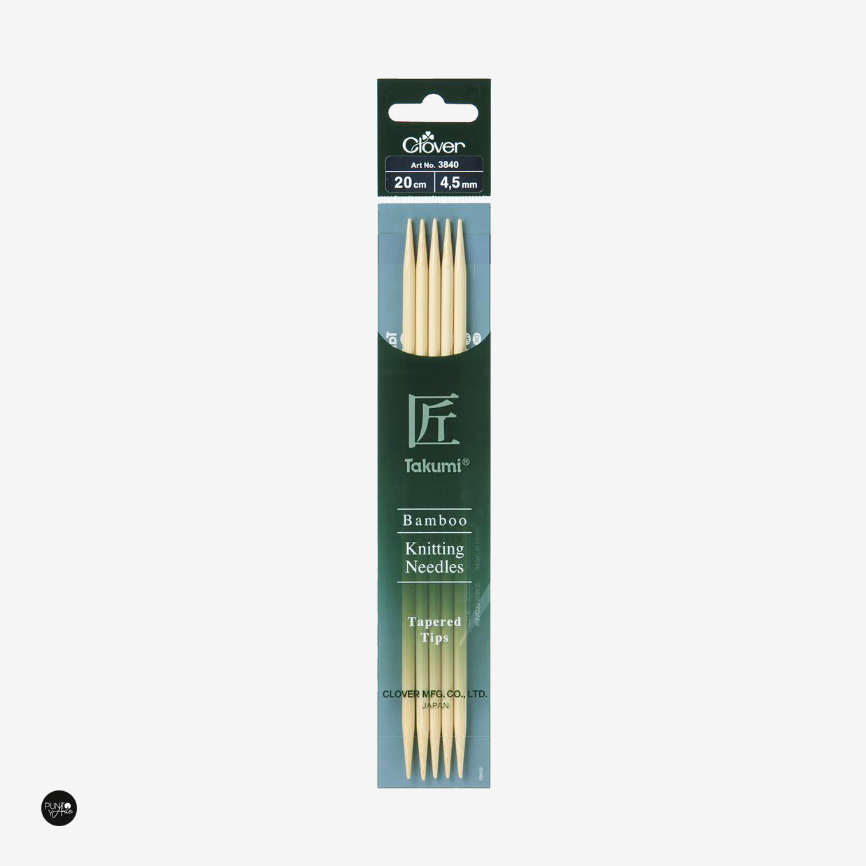 Takumi 20cm Clover Bamboo Double Pointed Knitting Needles | Quality and comfort for your knitting projects