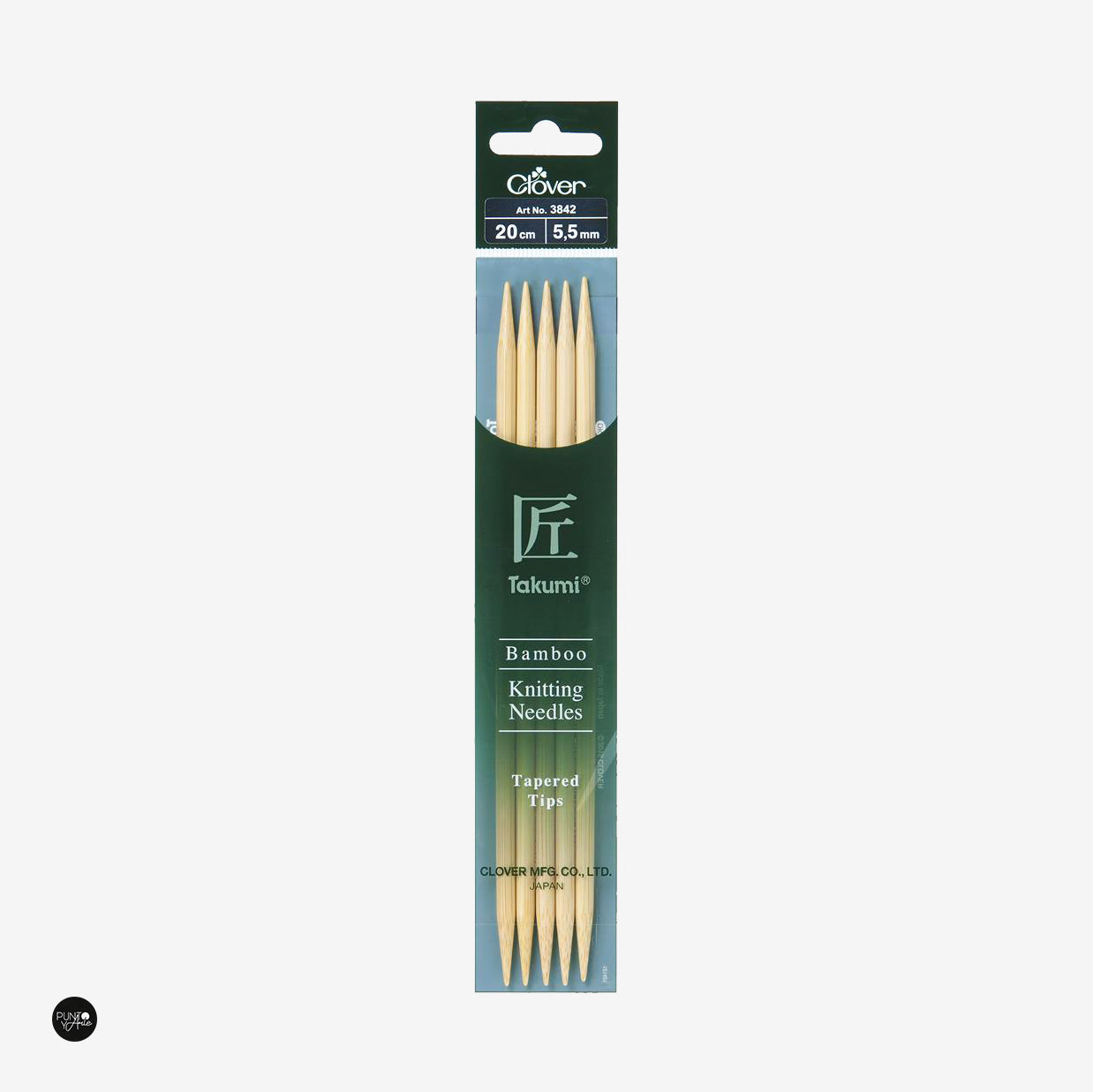 Takumi 20cm Clover Bamboo Double Pointed Knitting Needles | Quality and comfort for your knitting projects