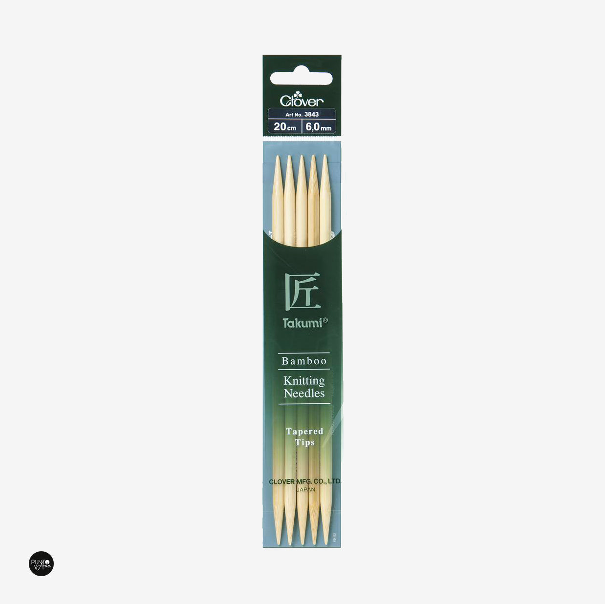 Takumi 20cm Clover Bamboo Double Pointed Knitting Needles | Quality and comfort for your knitting projects