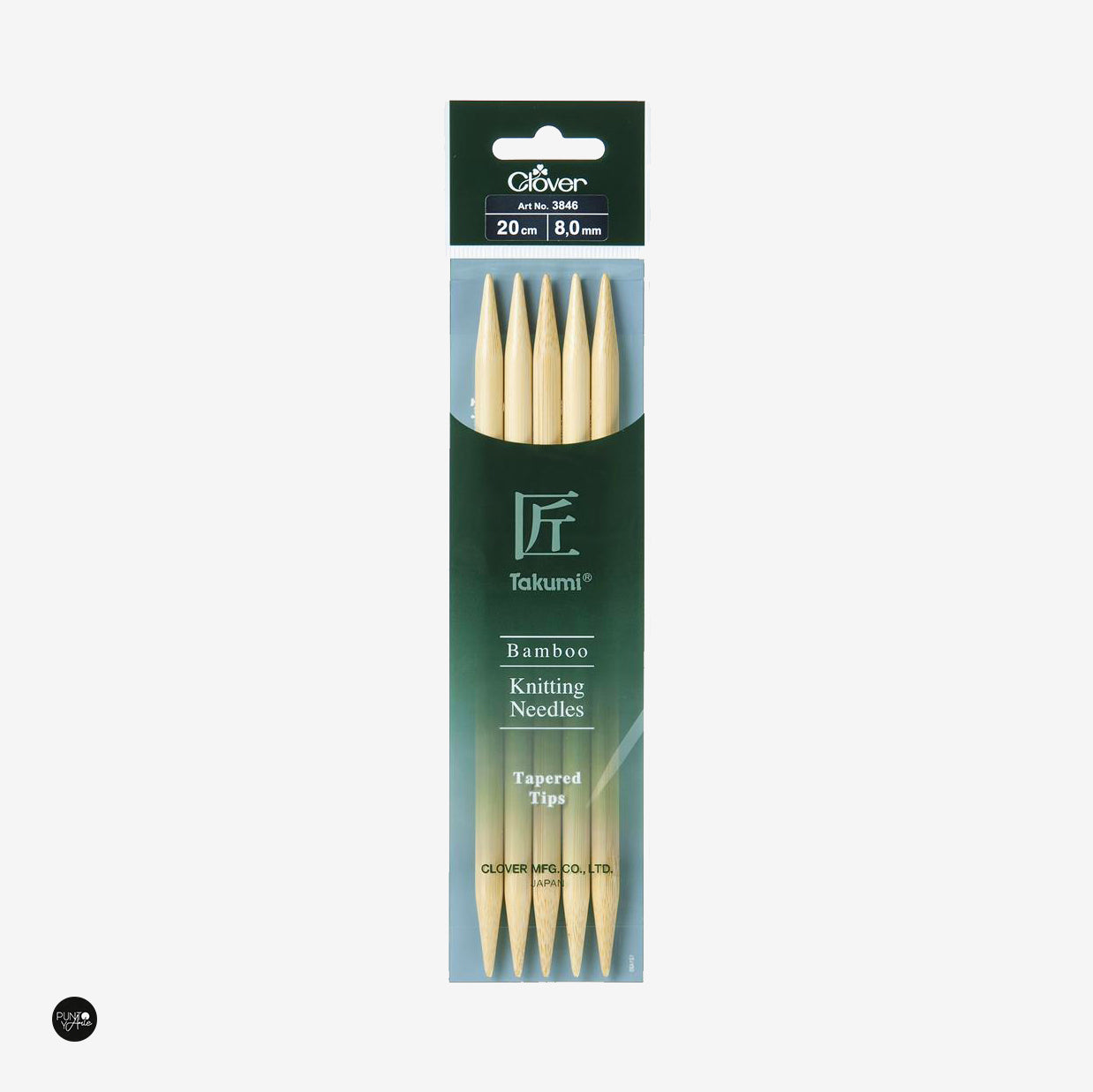 Takumi 20cm Clover Bamboo Double Pointed Knitting Needles | Quality and comfort for your knitting projects