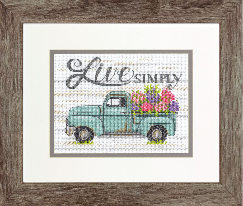 Flower Truck - 70-65211 Dimensions - Kit de punto de cruz