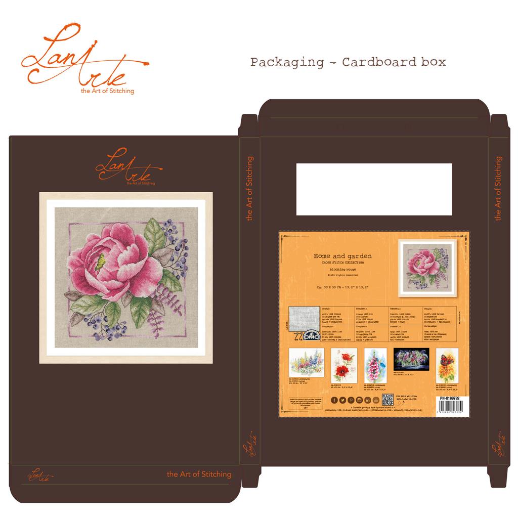 Blooming Rouge - Lanarte Cross Stitch Kit PN-0199792