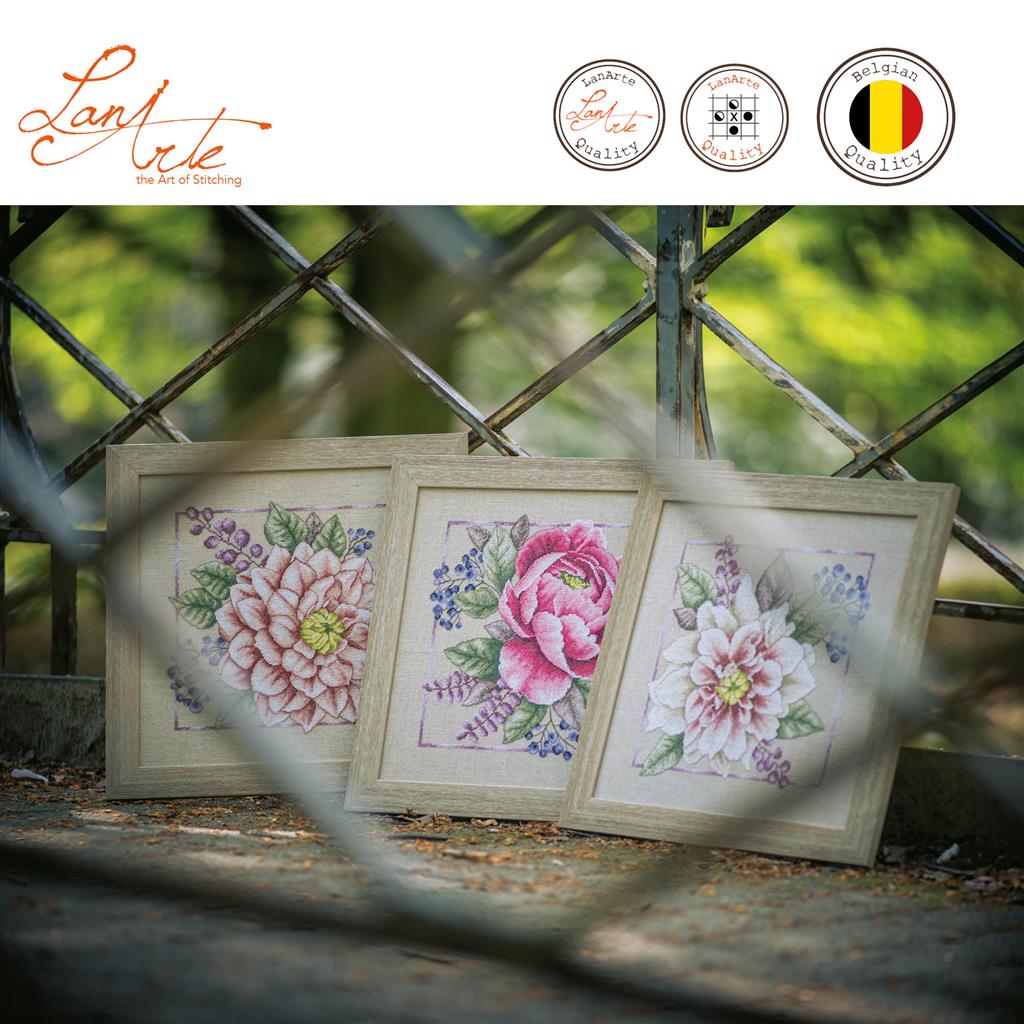 Blooming Rouge - Lanarte Cross Stitch Kit PN-0199792