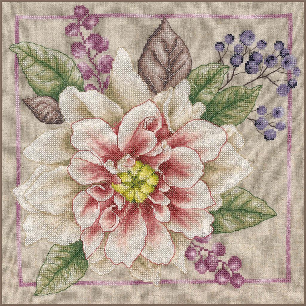 Blooming White - Lanarte Cross Stitch Kit PN-0199793
