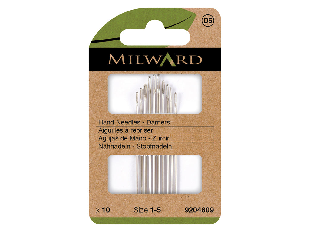 Milward Darning Needles 9204809 - Set of 10, Sizes 1-5: Quality Textile Repairs