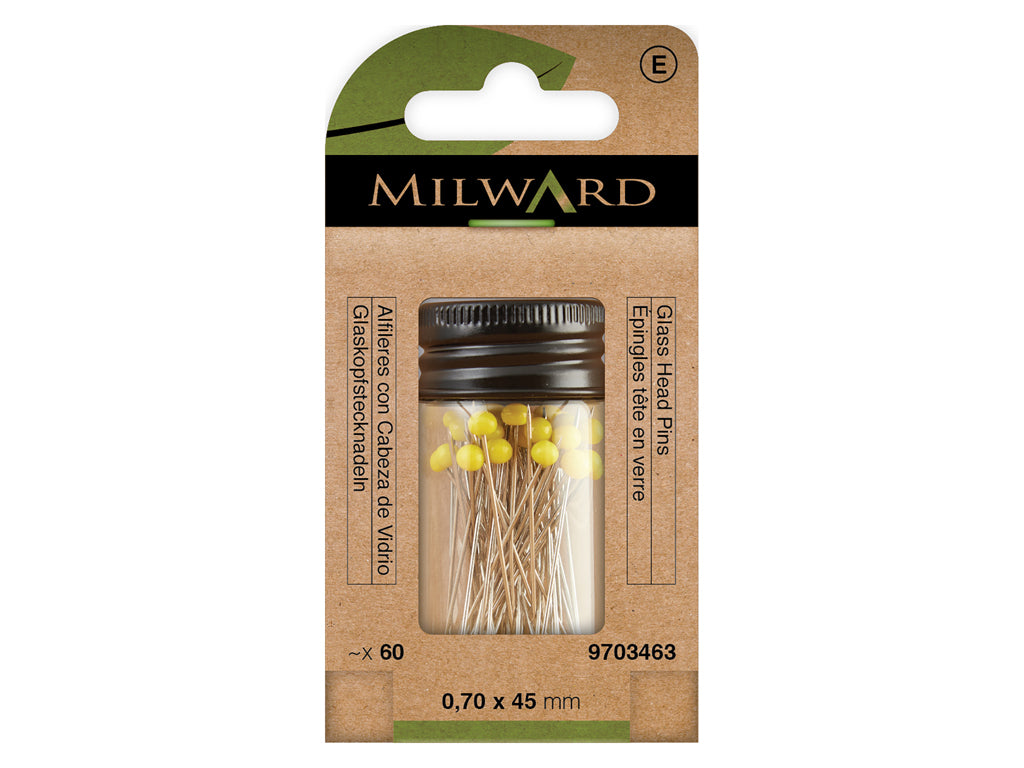 Pack of 60 Pins with Yellow Head Milward 0.7 x 45 mm (Ref: 9703463)