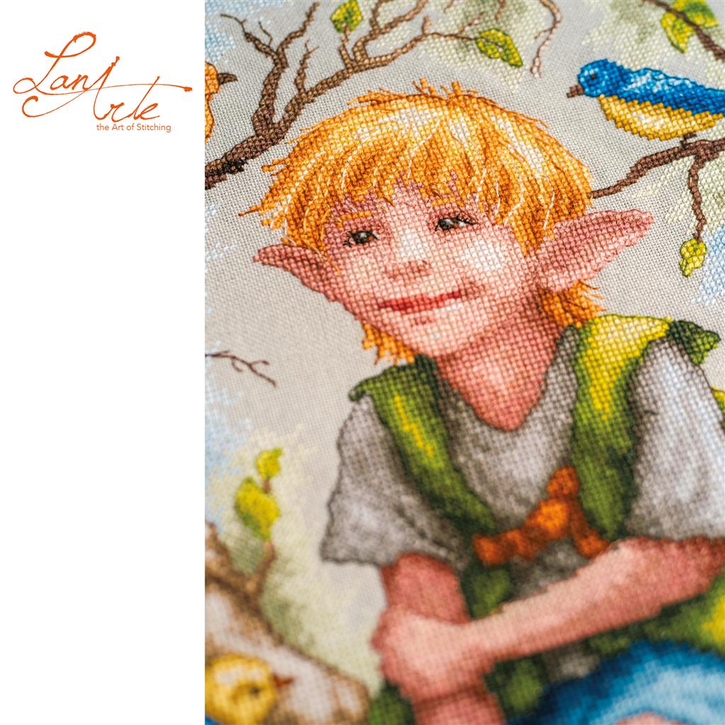 Kit de Punto de Cruz Lanarte – Chatter Among the Leaves PN-0221128