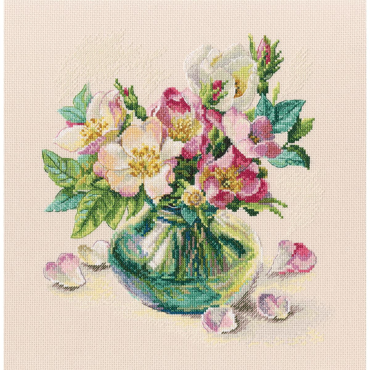 Cross stitch kit. Tender Heather Flowers - M721 RTO