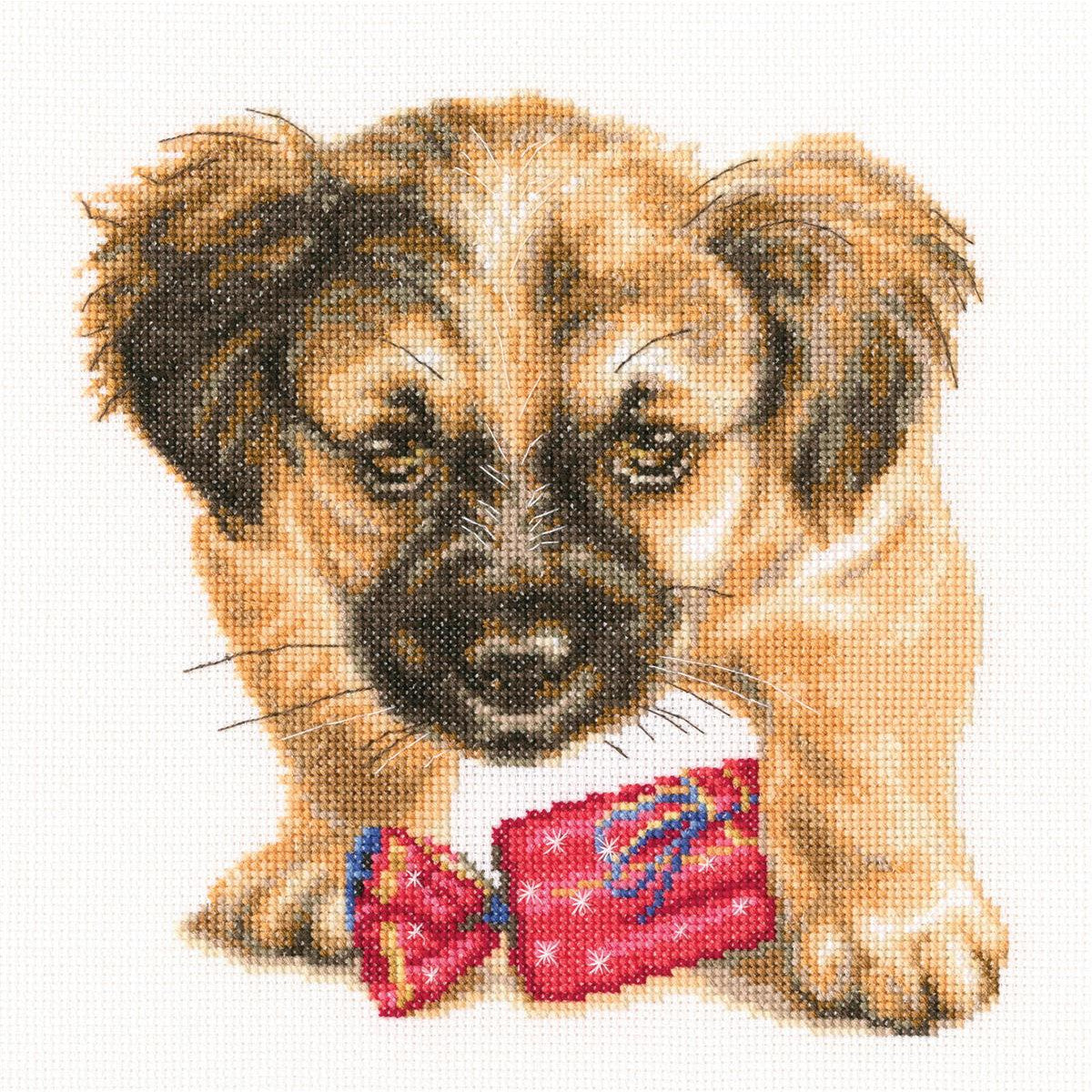 Cross stitch kit. Refreshment. Pup - M707 RTO