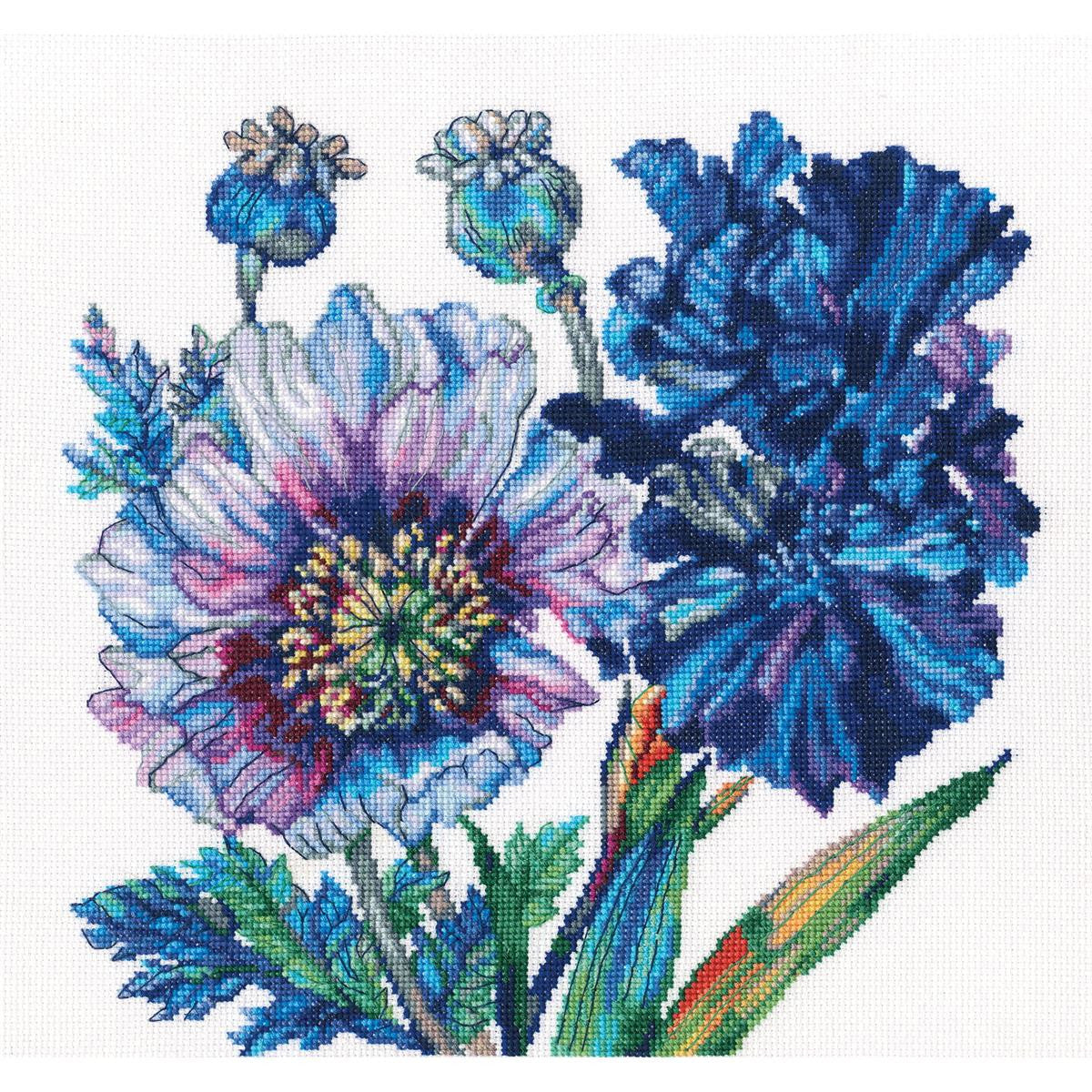 Cross stitch kit. Poppies and Irises - M605 RTO