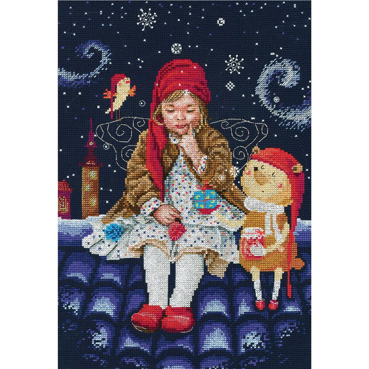 Cross stitch kit. Fairy tales on the rooftops - M656 RTO