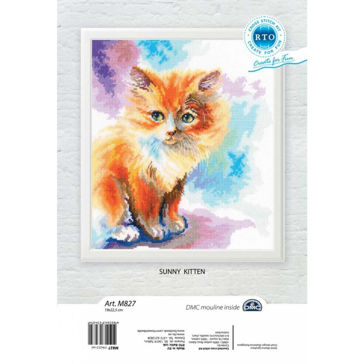 Cross stitch kit. Sunny Kitten - M827 RTO