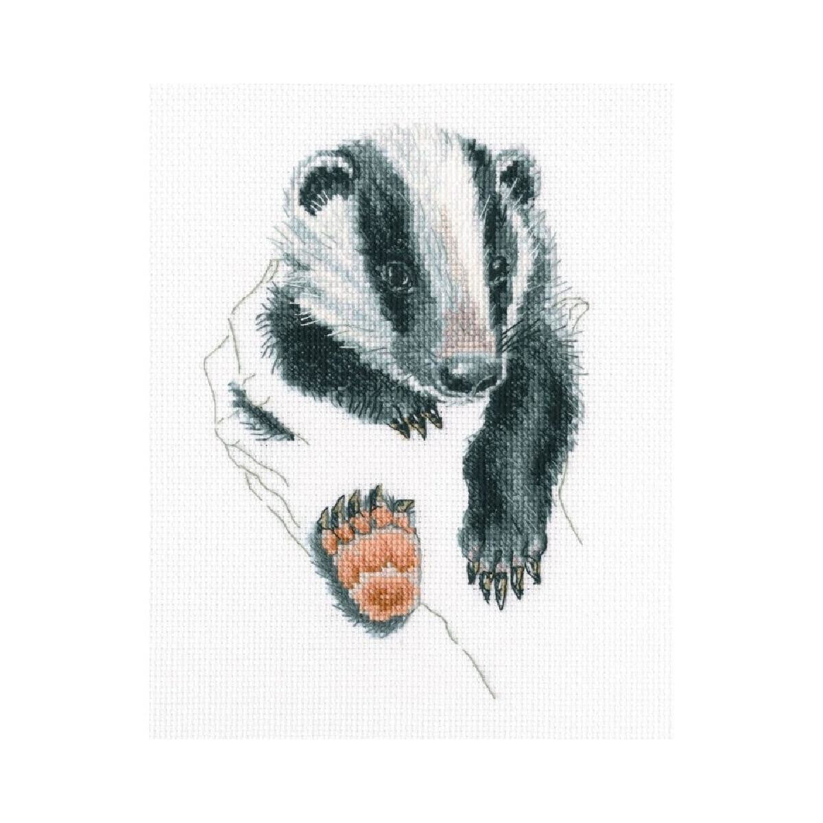 Cross stitch kit. Badger in Palmas. Badger - M820 RTO