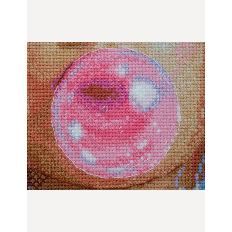 Kit de Punto de Cruz Aine A1032 Bubblegum Dreams – Retrato Moderno en Aida 14